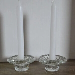 Vtg  Glass Candlestick holders